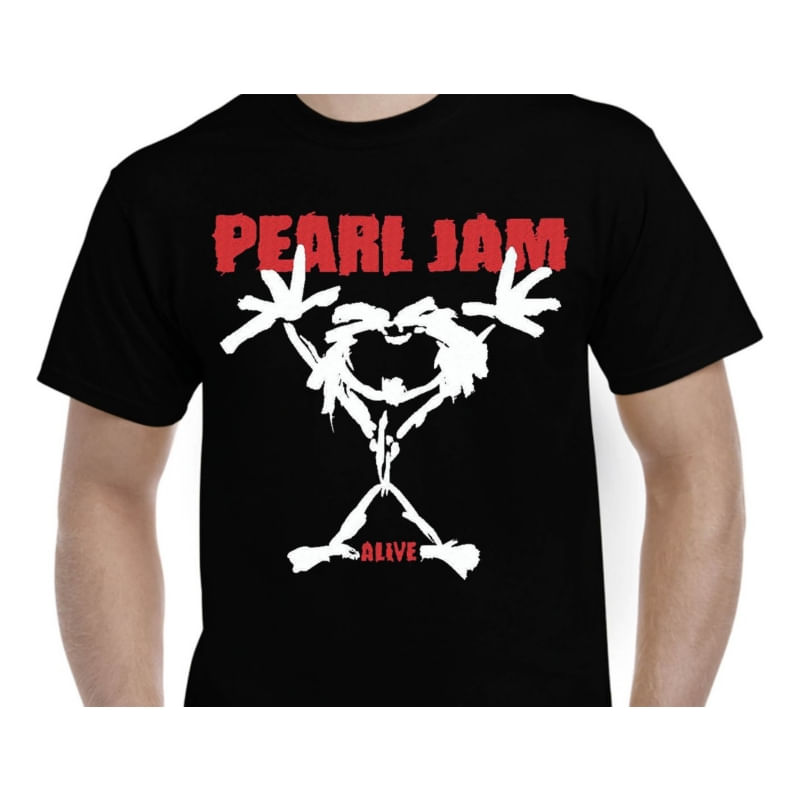 Camiseta Pearl Jam Rock Police 100% Algodão