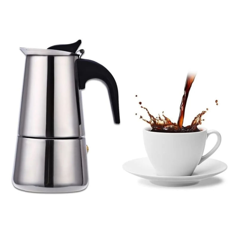 Cafeteira Expresso Italiana De Aço Inoxidável 100ml