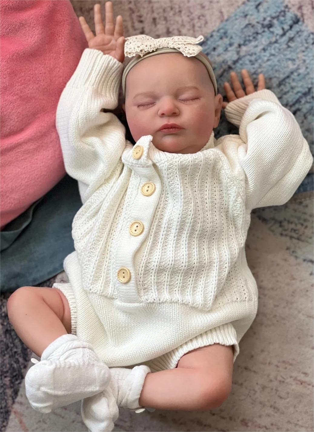 Boneca Reborn Zero Pam Sleeping Girl 50 Cm Com Roupas