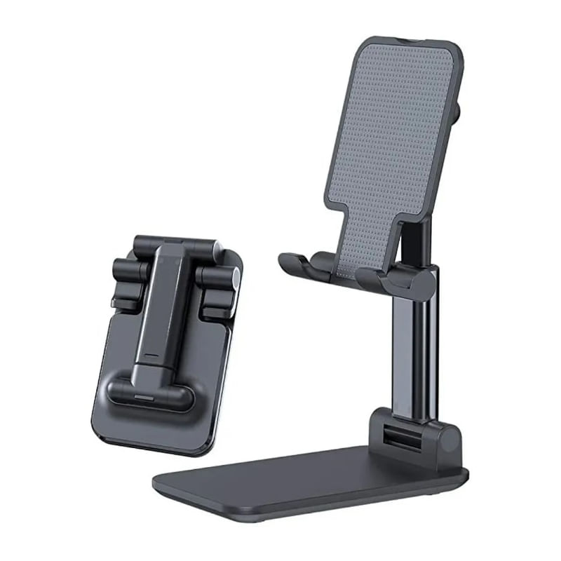 Mesa De Suporte De Mesa Para Celular Smartphone - Preto E Branco