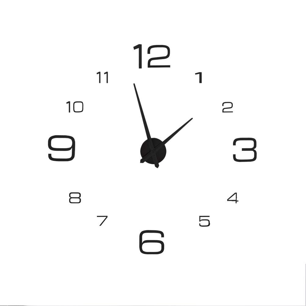 Relógio De Parede Aunmas Modern Acrylic 3d Big Clock Watch Adesivo