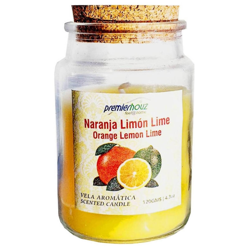 Vela Aromática De Laranja, Lima E Limão 120g