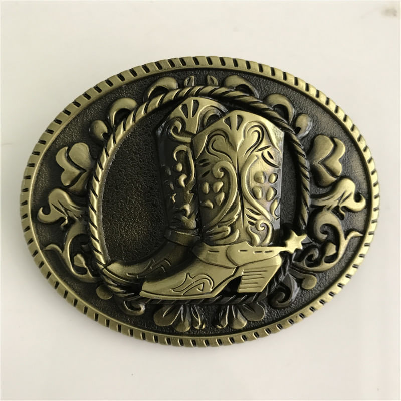 Botas De Caubói Com Fivela De Cinto, Jeans Ocidentais, Fivela De Metal