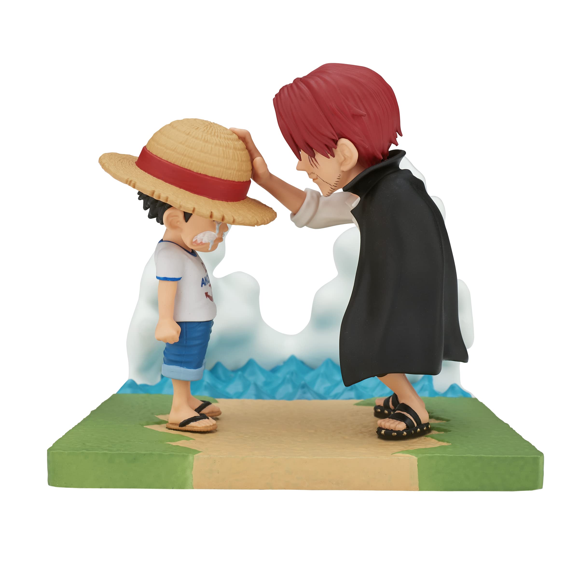 Figura Colecionável Banpresto One Piece Log Stories Luffy &amp; Shanks