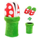 Jogo Super Mario Piranha Chinelos Decoração Flor Cosplay