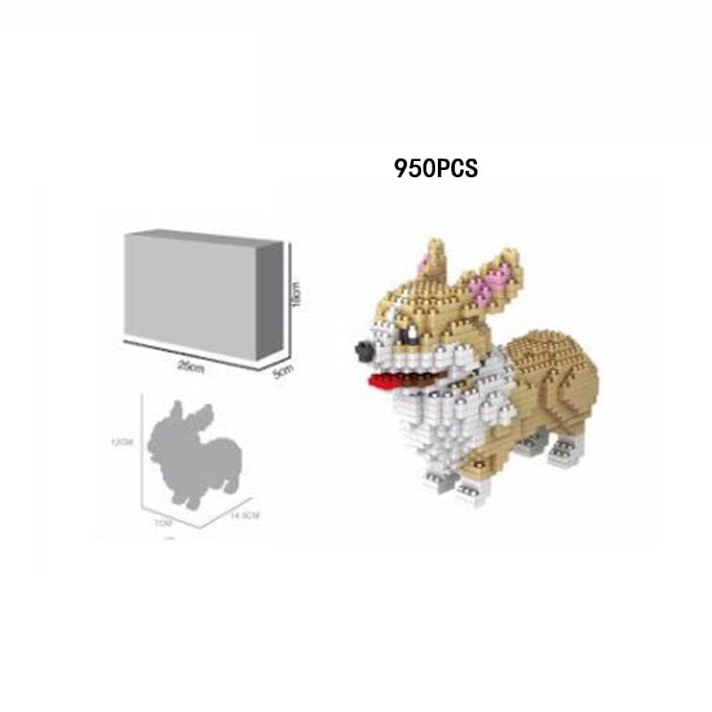 Novidades Para 2020! Mini Pet Building Blocks Brinquedos Recheados Schnauze