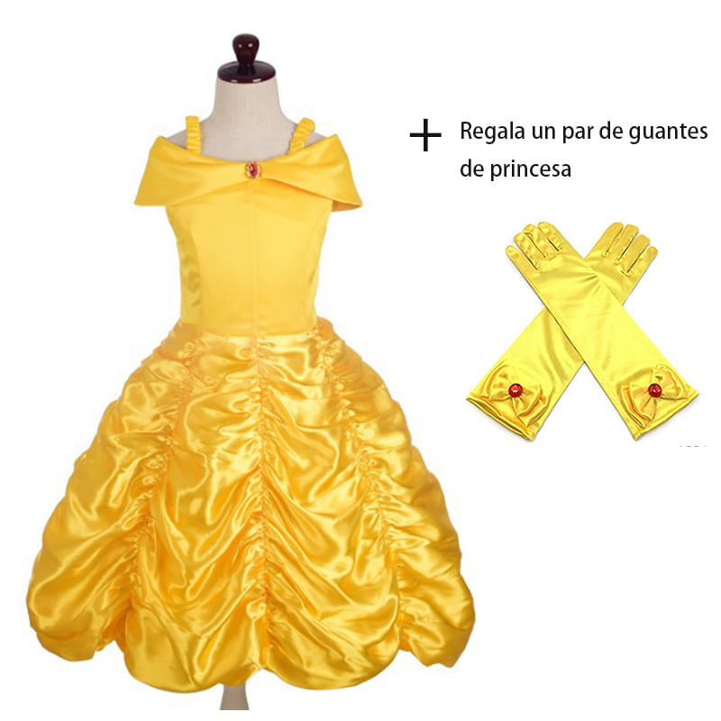 A Bela E A Besta Princesa Belle Vestido 2-3 Anos