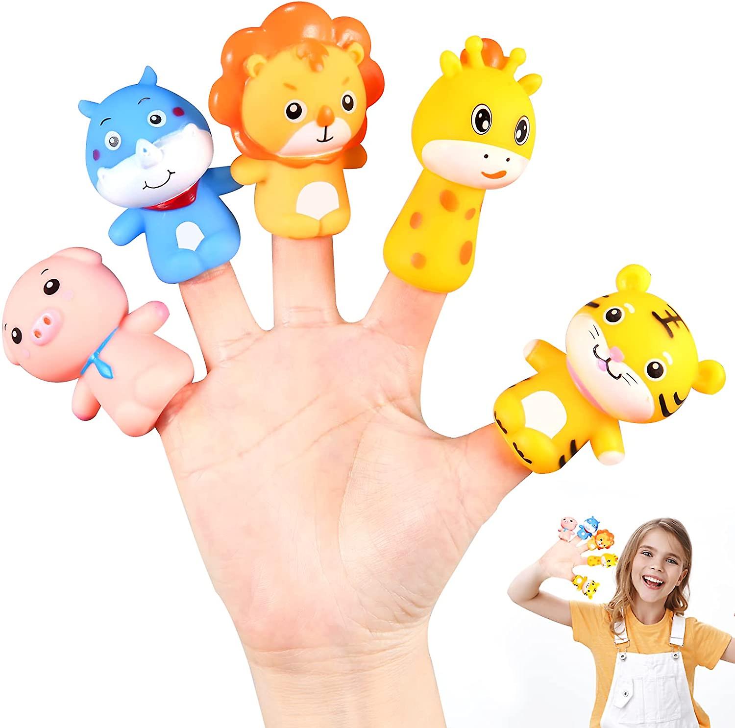 Dww-animal Finger Puppets, 5 Unidades, Mini Boneco De Dedo E