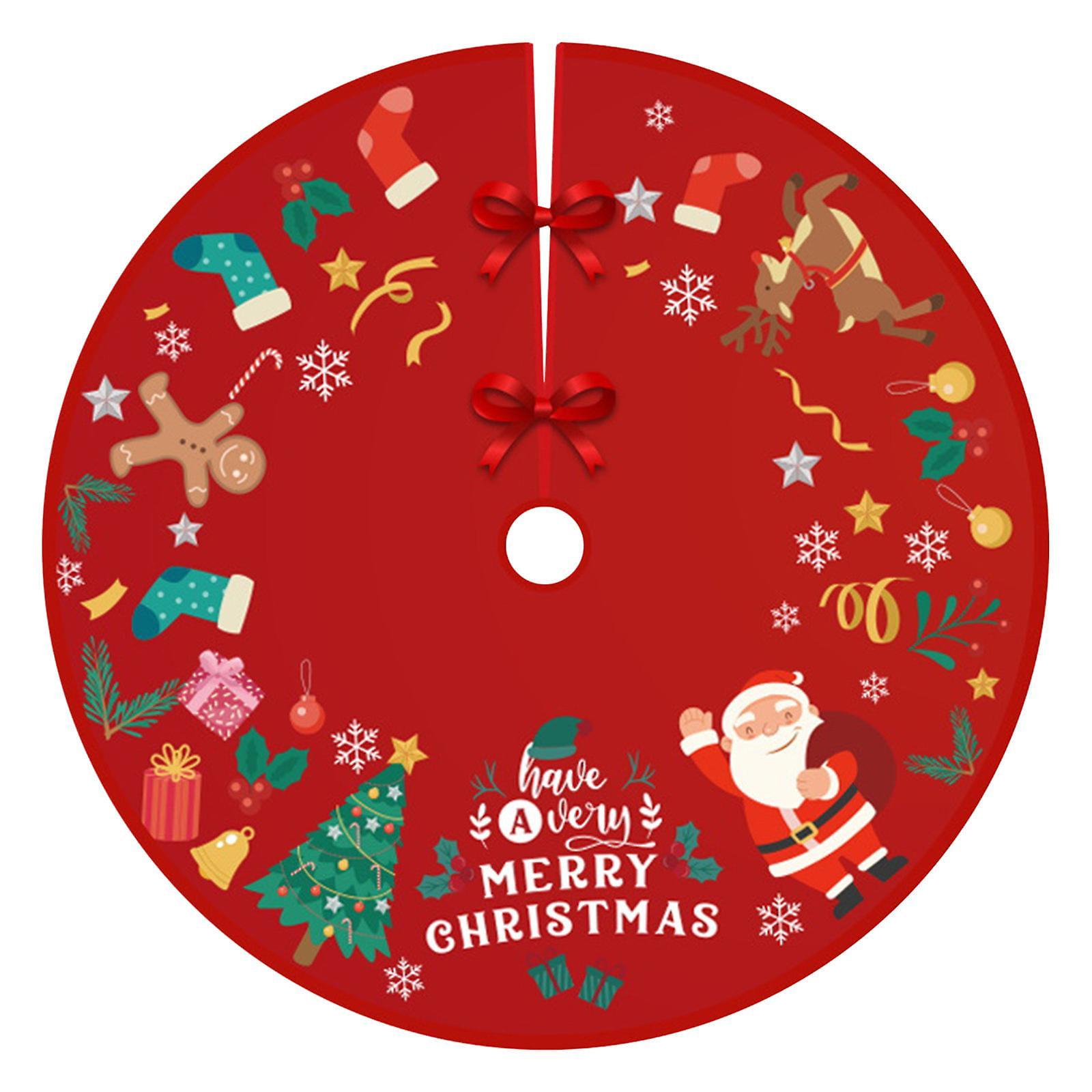 Decoração De Natal Estampada Com Saia De Árvore De Enfeites