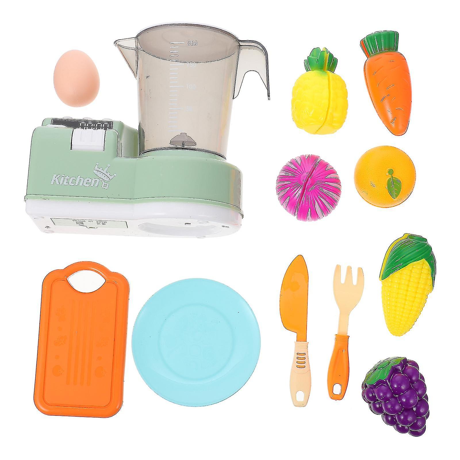 1set Mini Simulação Espremedor Brinquedo Com Frutas De Plástico Vegetabl