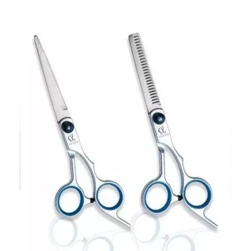 Conjunto De Tesouras Steel Short Hair Blade Sculptor De 6 Polegadas