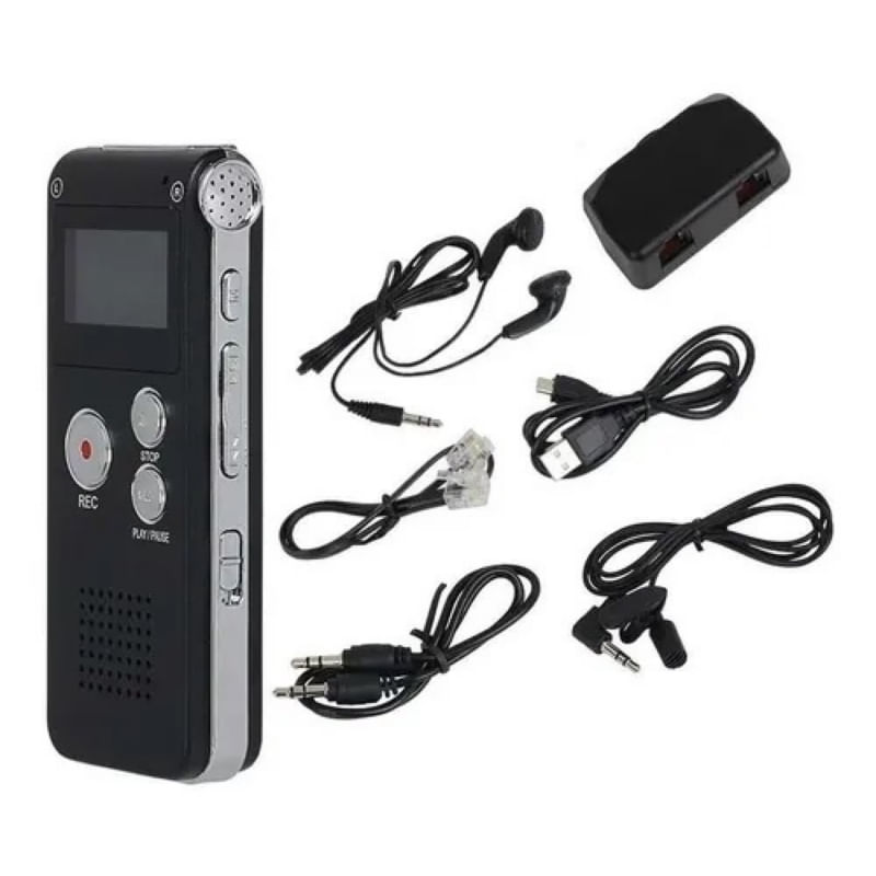 Leitor De Mp3 E Gravador De Voz Digital Portátil De 8 Gb