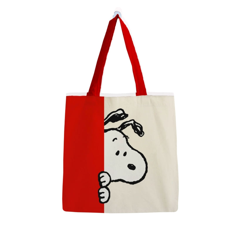 Bolsa De Algodão Grande Reutilizável Snoopy Robe