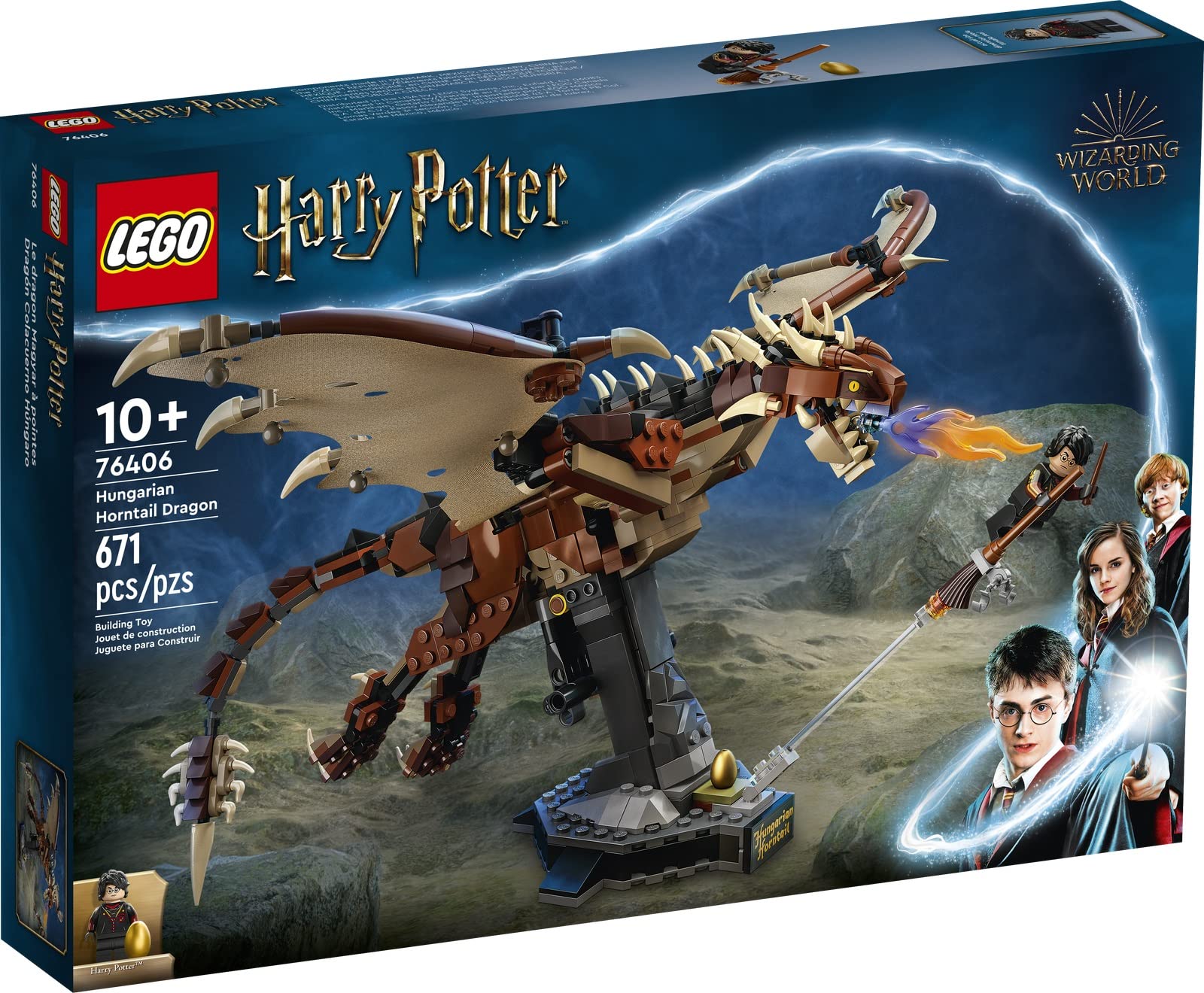 Brinquedo De Construção Lego 76406 Hungarian Horntail Dragon 671 Peças