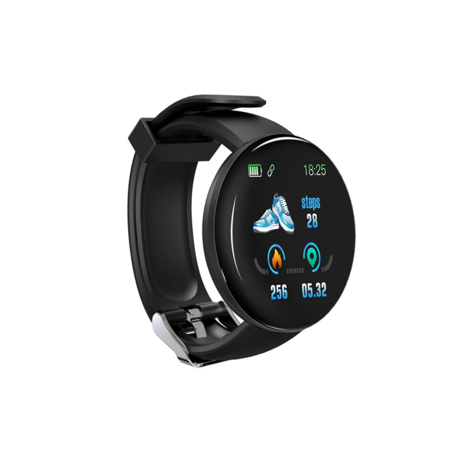 Smart Band Watch Sm22 Usb Charging Heart Rate Black
