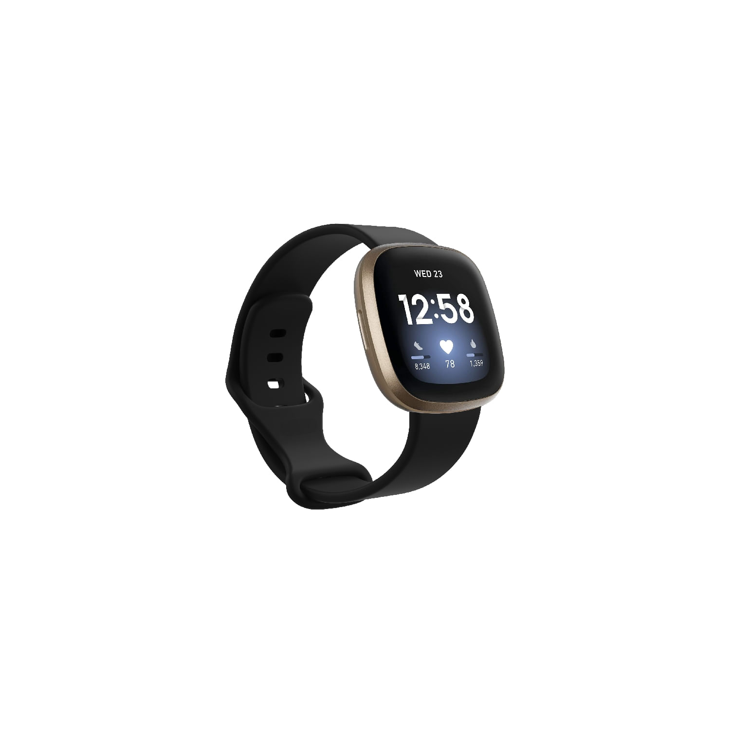 Pulseira De Silicone Para Fitbit Versa 3/sense - Preta
