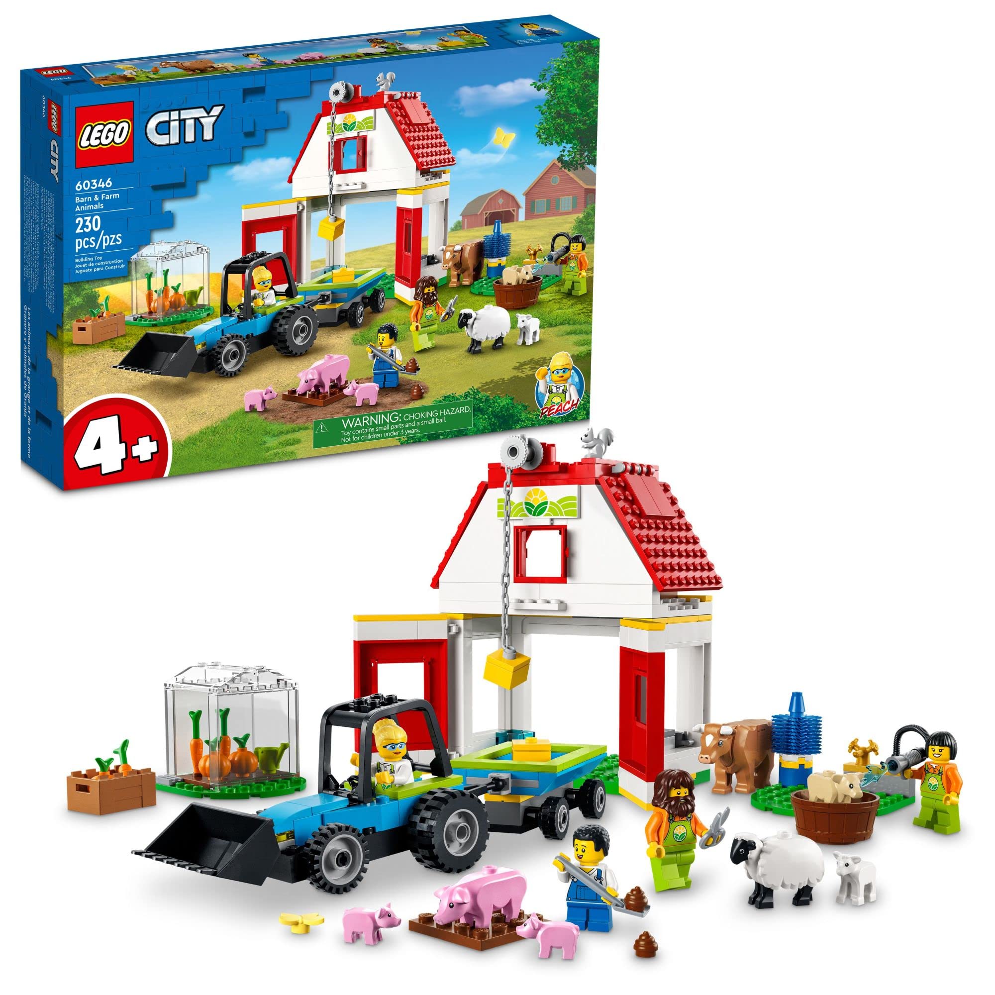 Conjunto De Brinquedos De Construção Lego City Barn &amp; Farm Animals 60346 Kids 4+
