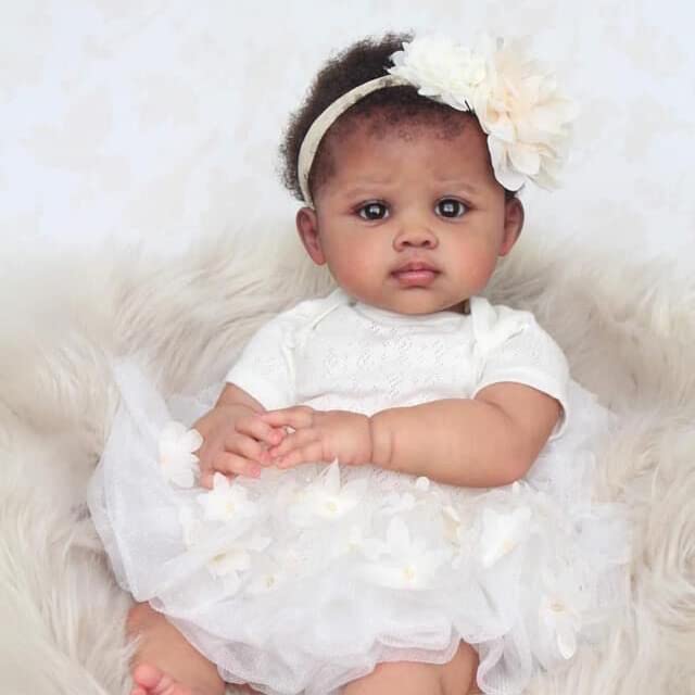Reborn Baby Doll Icradle 24 Garota Afro-americana Realista