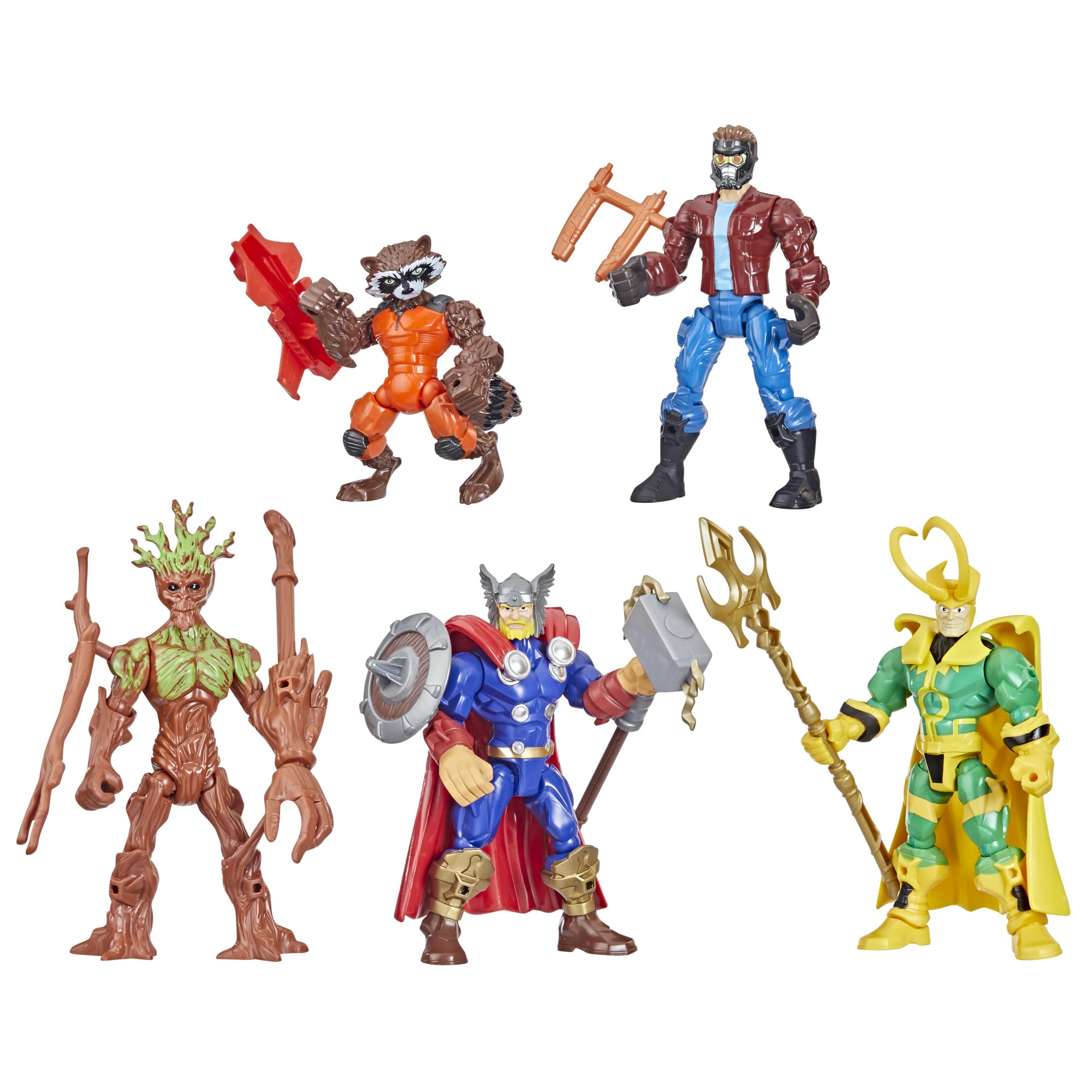 Figuras De Ação Marvel Super Hero Mashers Thor E Guardiões