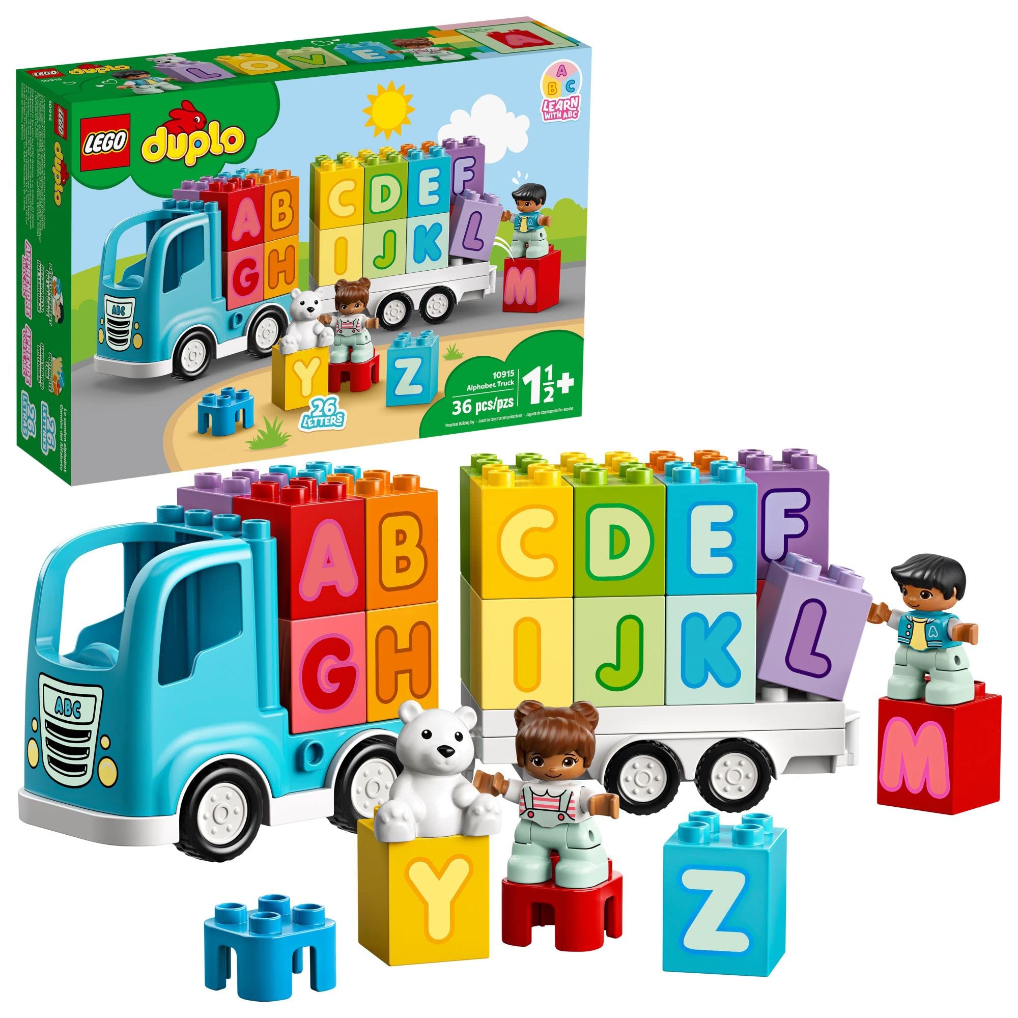 Brinquedo De Construção Lego Duplo My First Alphabet Truck 10915