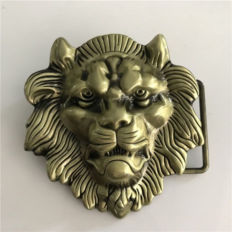 Fivela De Cinto Western Lion Head Fivela De Metal Para Homens