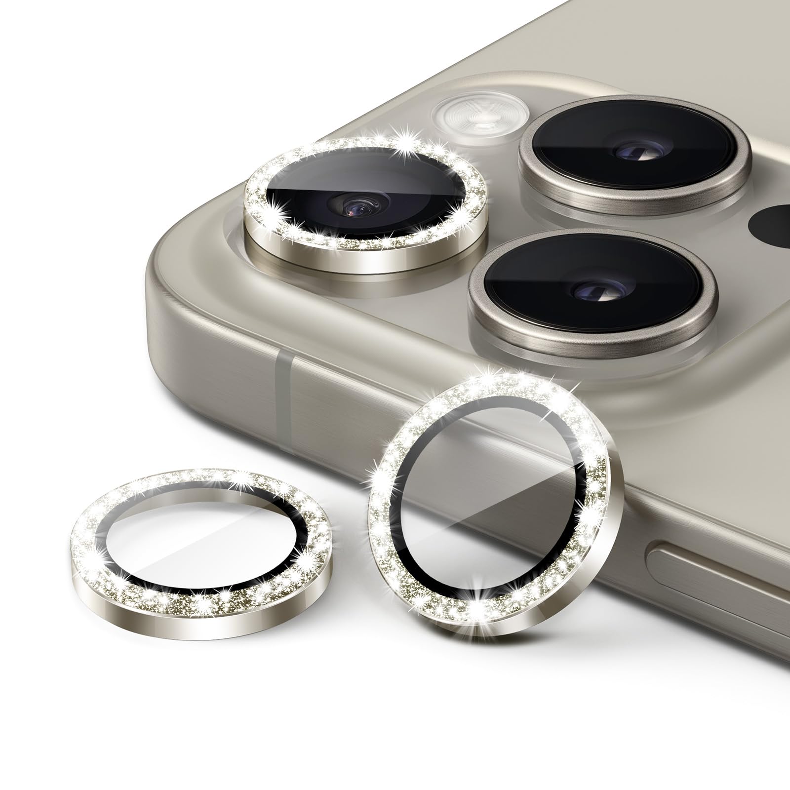 Protetor De Lente De Câmera Jetech Iphone 15 Pro 6.1/6.7", Pacote Com 3