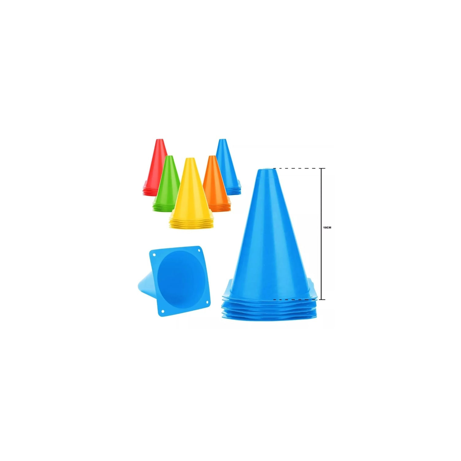 Cones Agility Training Crossfit Signal 18 Cm (pacote Com 10)