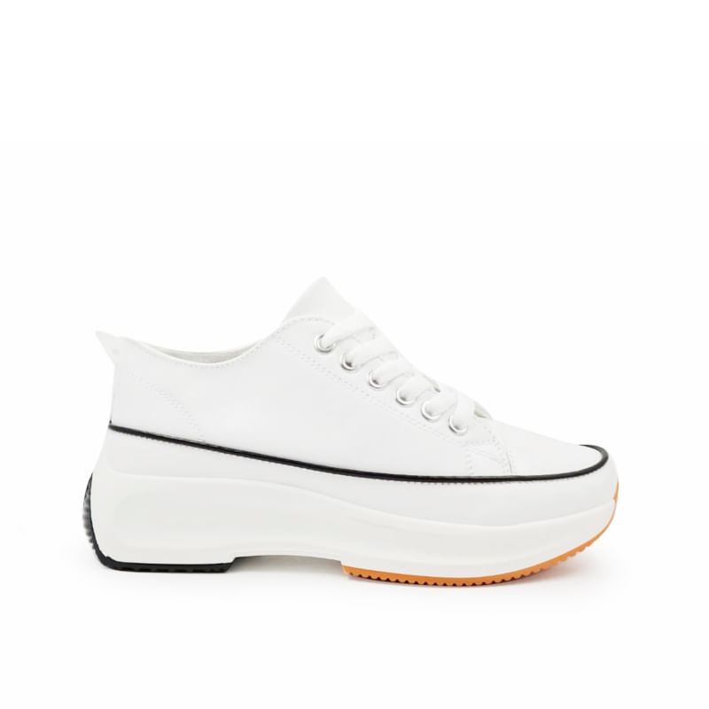 Sapatilhas Slipper Platform White Plataforma De 5,5 Cm Para Mulheres