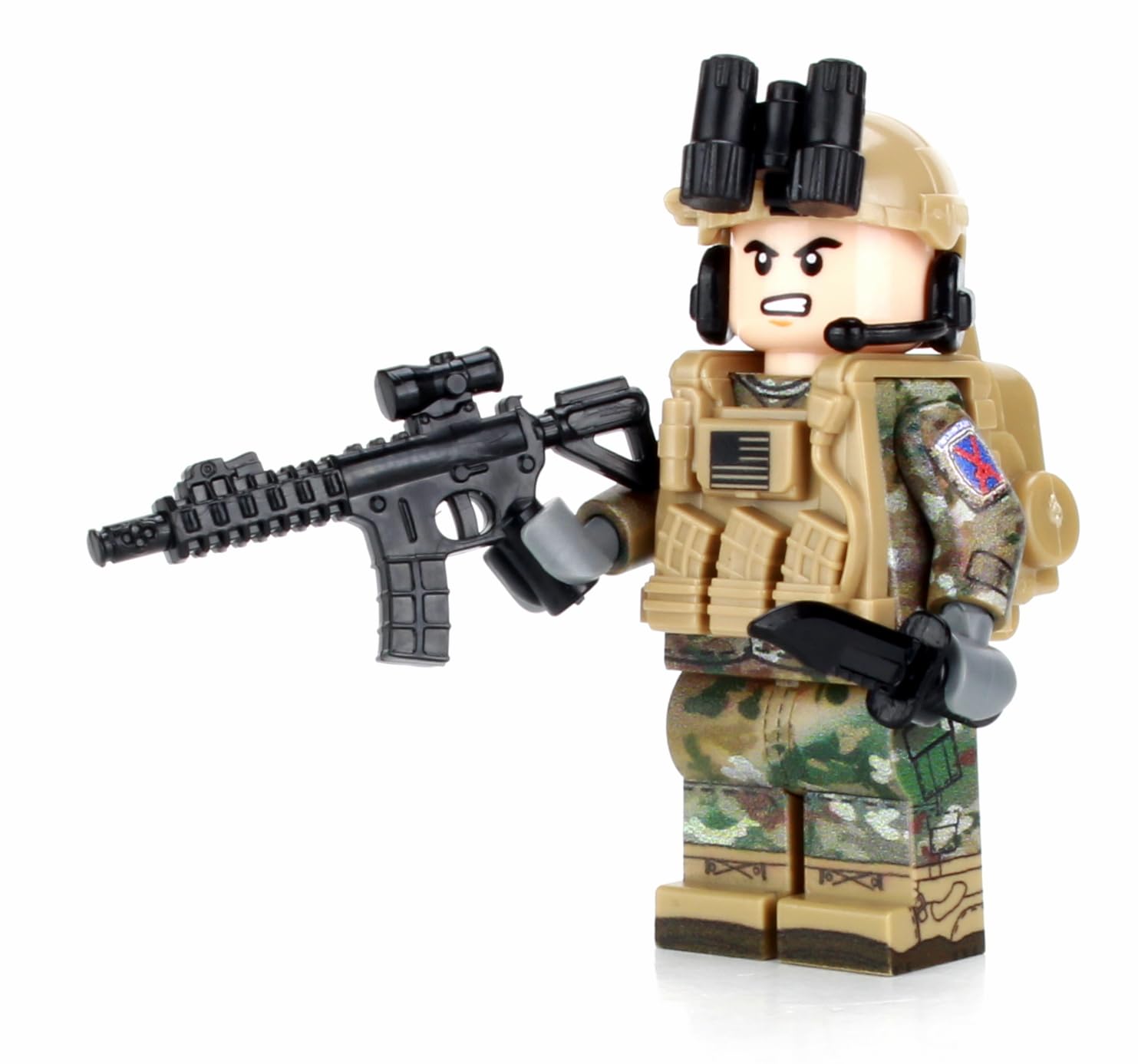 Minifigura Personalizada Battle Brick Army Ocp 10th Mountain Infantry
