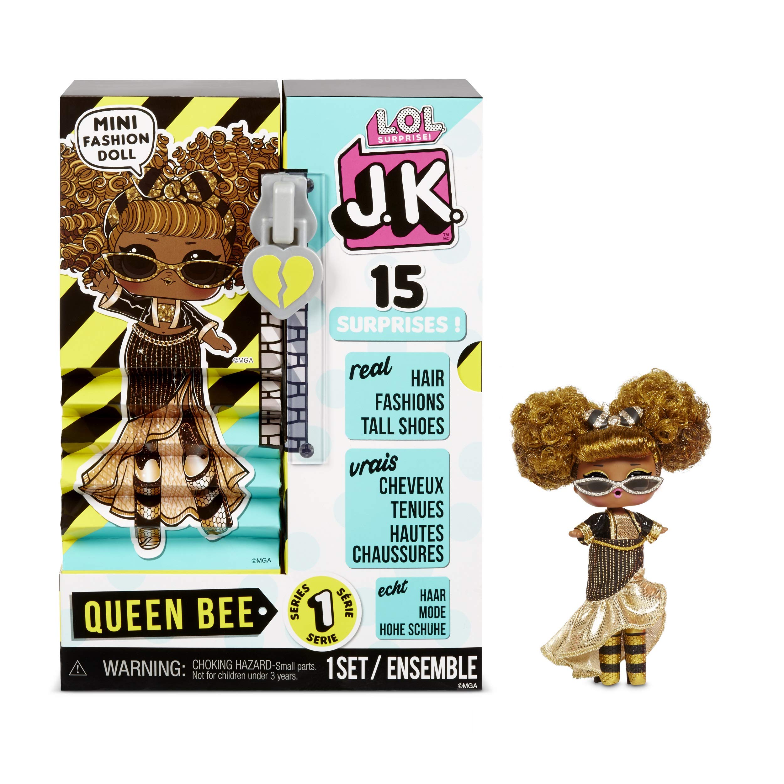 Boneca De Moda L.o.l. Surprise! Jk Mini Queen Bee Com 15 Surpresas
