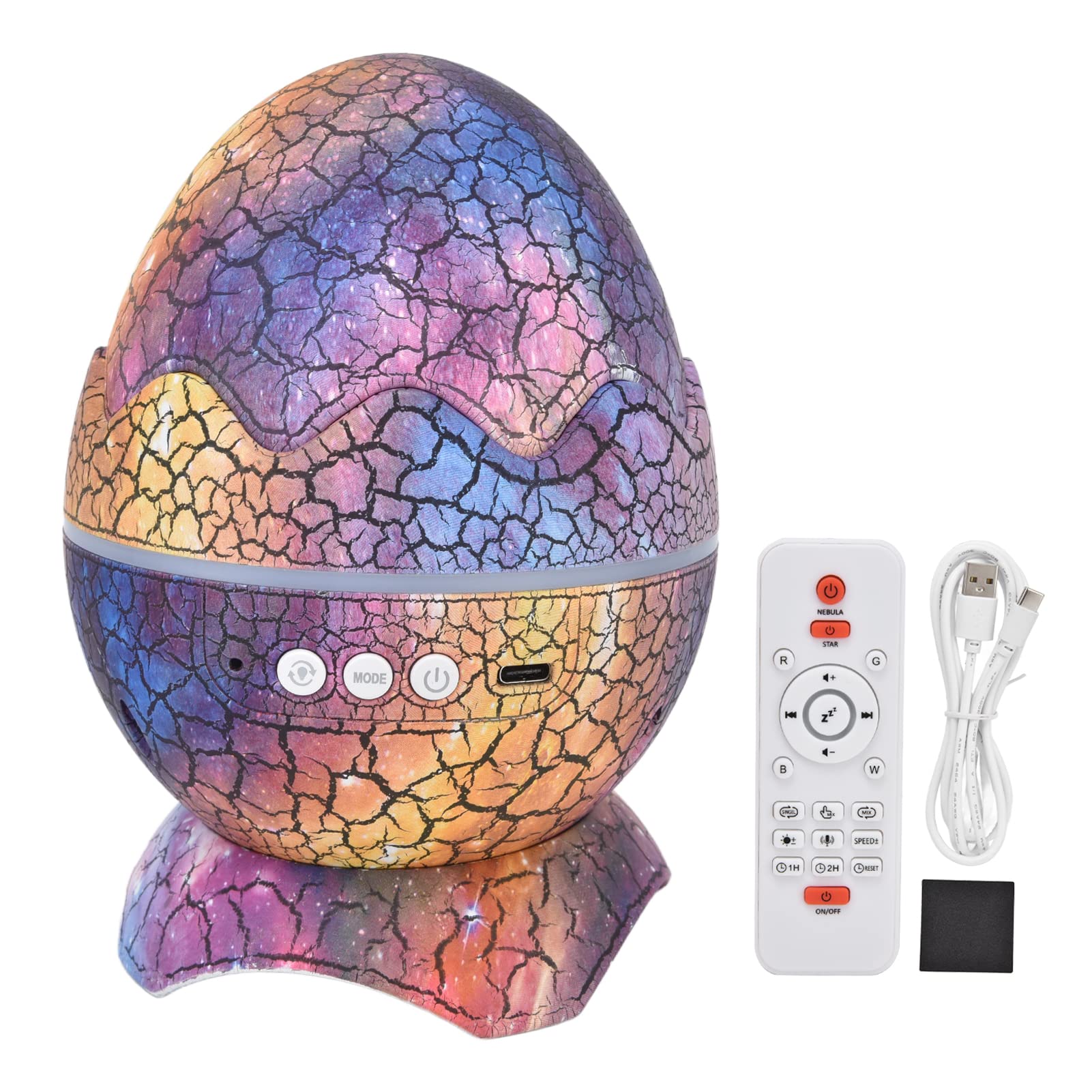Projetor Led Star Dinosaur Egg Com Luz Noturna Bluetooth