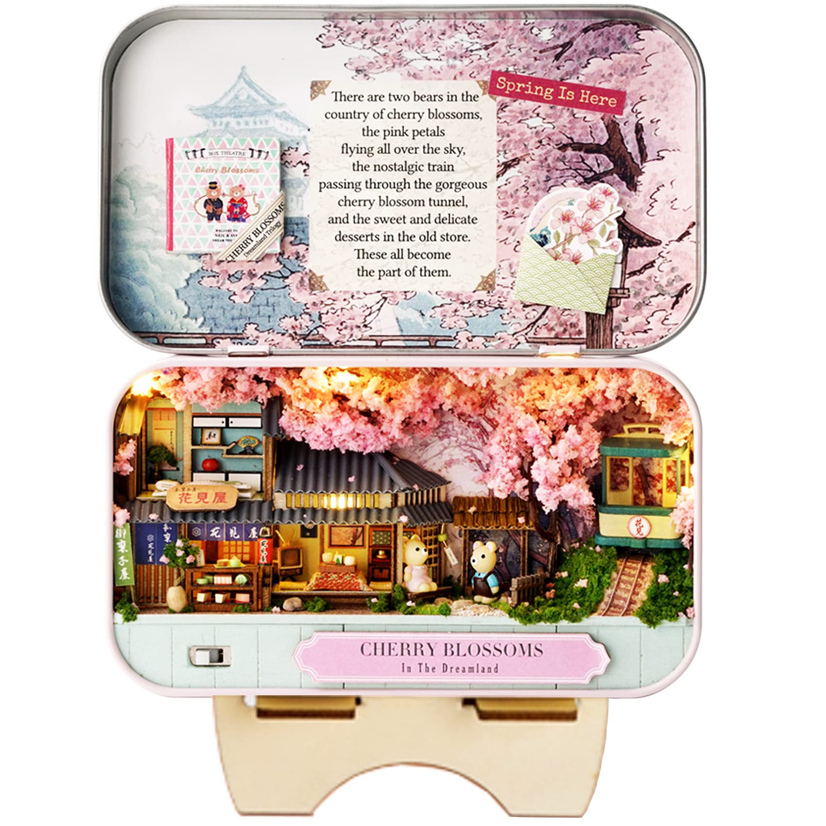 Dollhouse Miniature Spilay Iron Box Theater Com Móveis 1:24