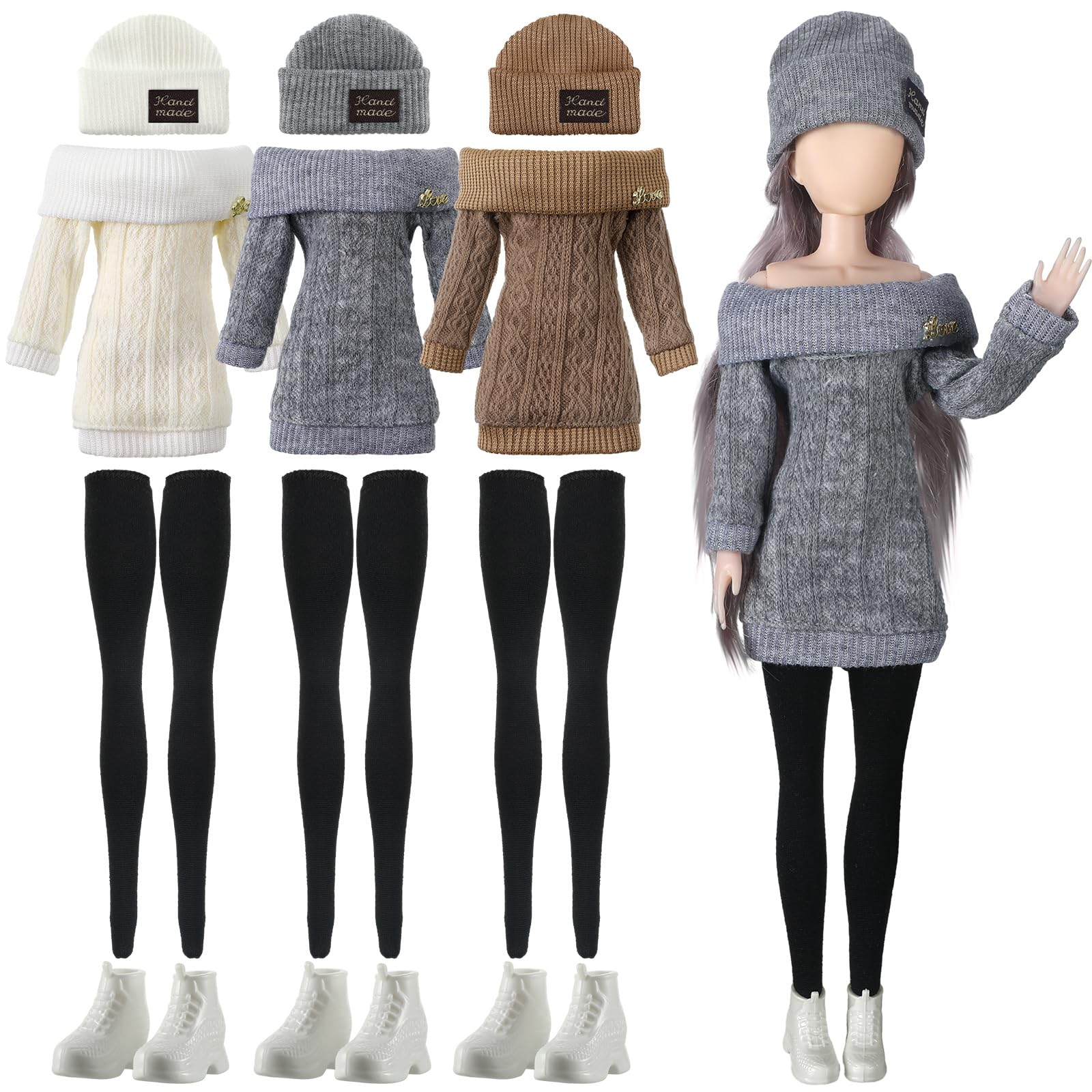 Conjunto De Roupas E Acessórios Para Bonecas Geyoga, 12 Unidades Para Boneca De 12 Polegadas