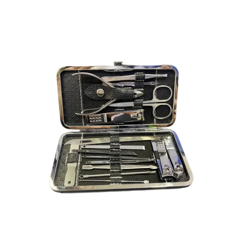 Conjunto De Manicure, Conjunto De Pedicure, 16 Peças De Aço Inoxidável Com Estojo