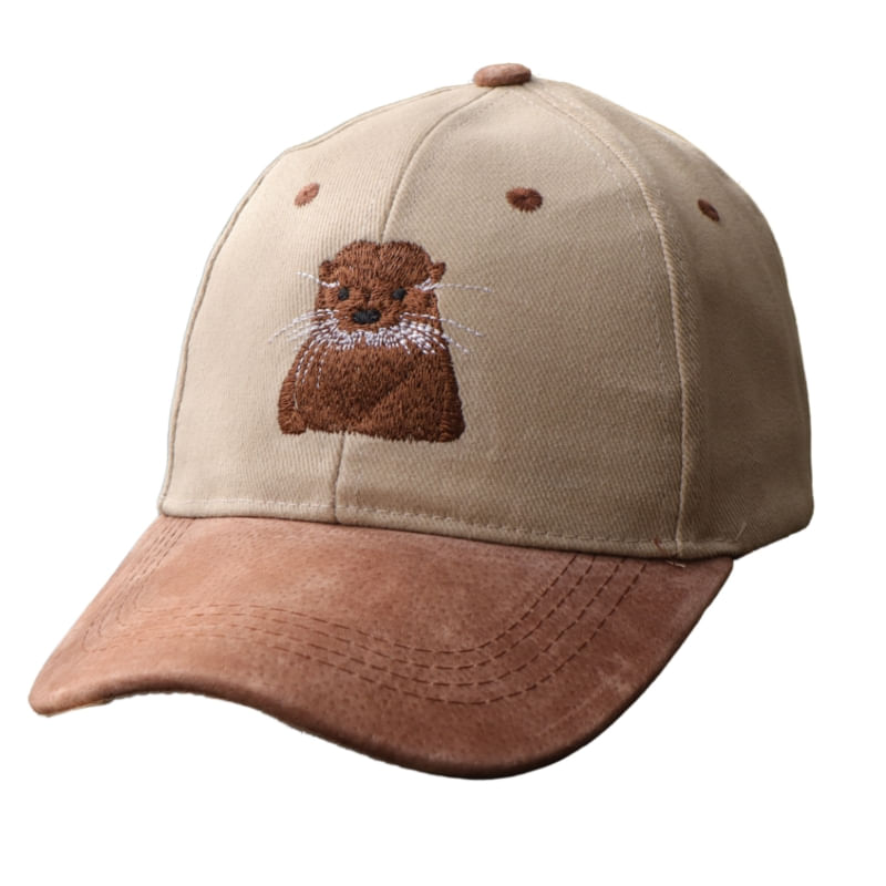 Boné Jockey Bordado Com Cor Bege Huillin, Café, Single