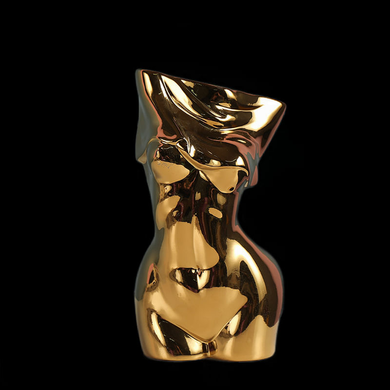 Vaso De Mulher Metade Corpo Humano Despido E Vestido, Nórdico