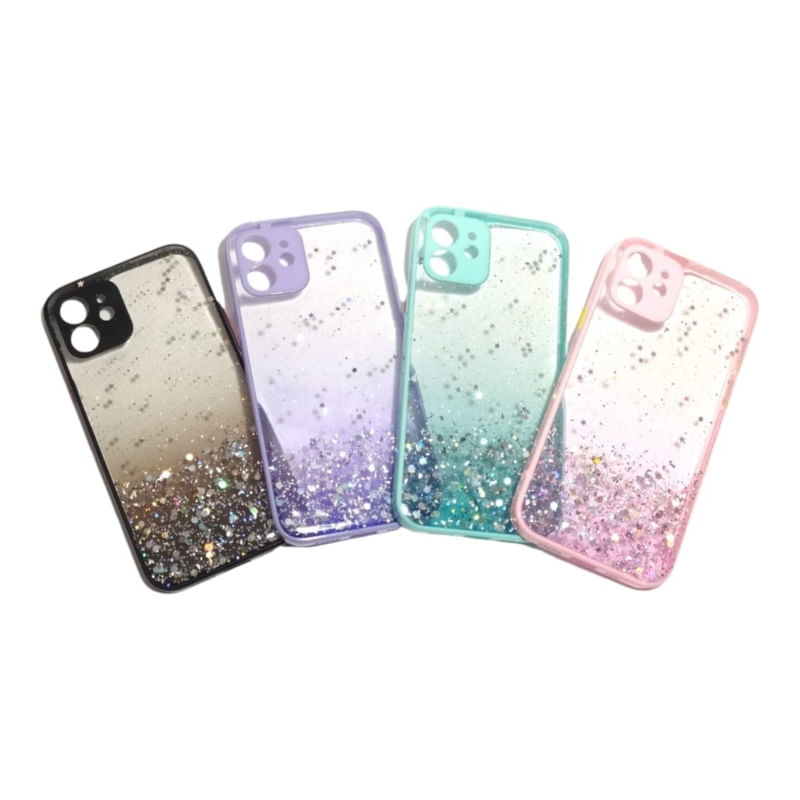 Capa De Telefone Housing Glitter Brightness Pink Para Iphone 12