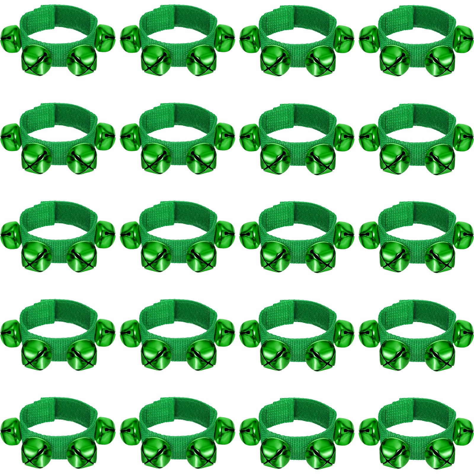 Pulseira Bell Bracelet Leifide Christmas, 20 Unidades Vermelhas