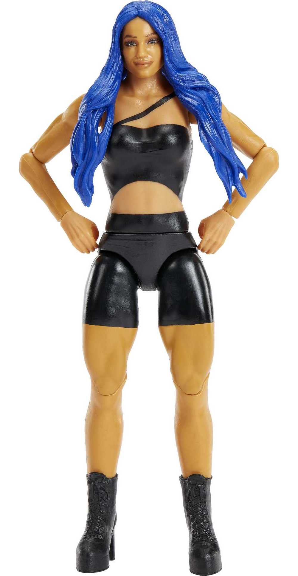 Boneco De Ação Mattel Wwe Sasha Banks Basic De 6 Polegadas Para Crianças Com Mais De 6 Anos