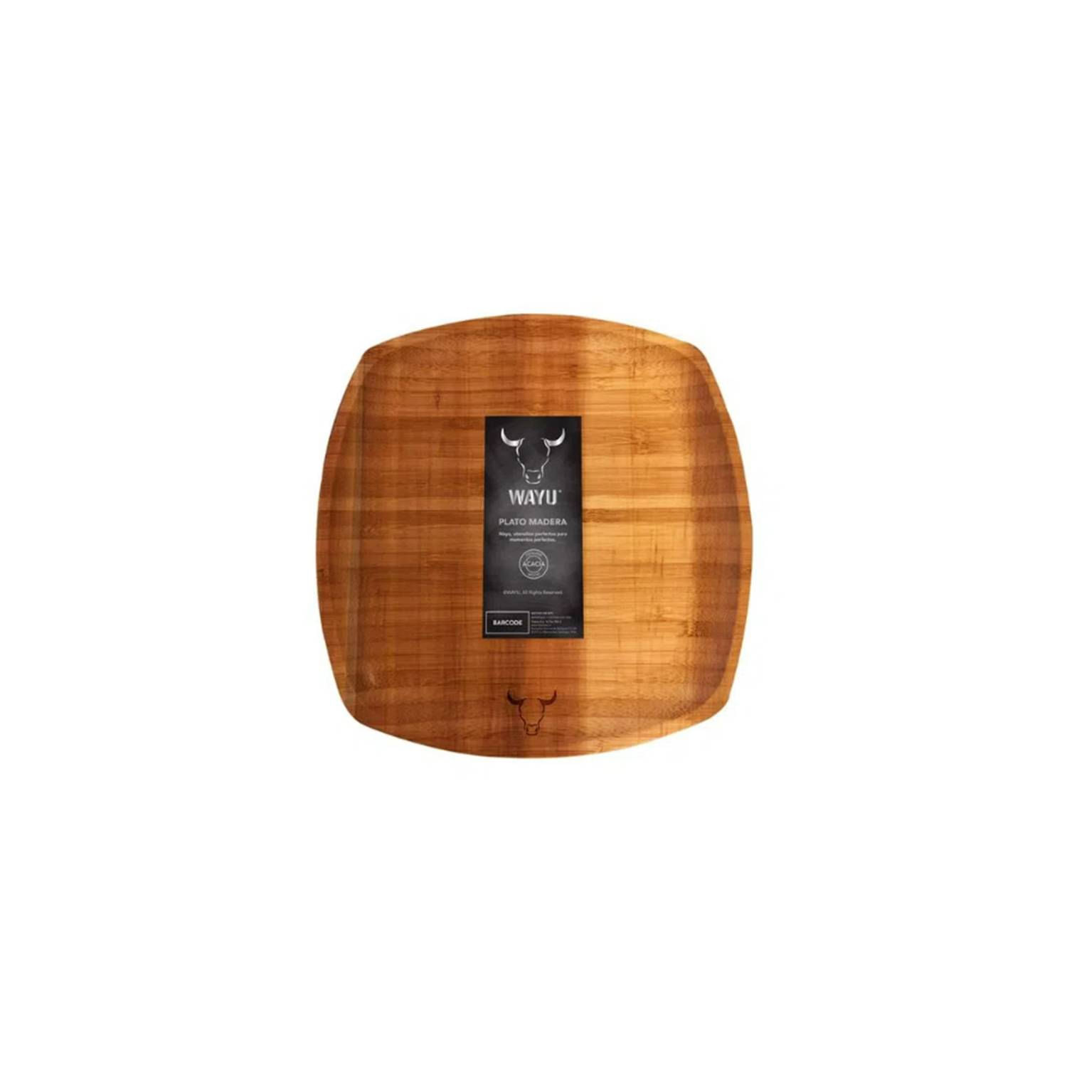 Placa De Madeira Wayu Square Acacia Wood 25x25x1.5cm
