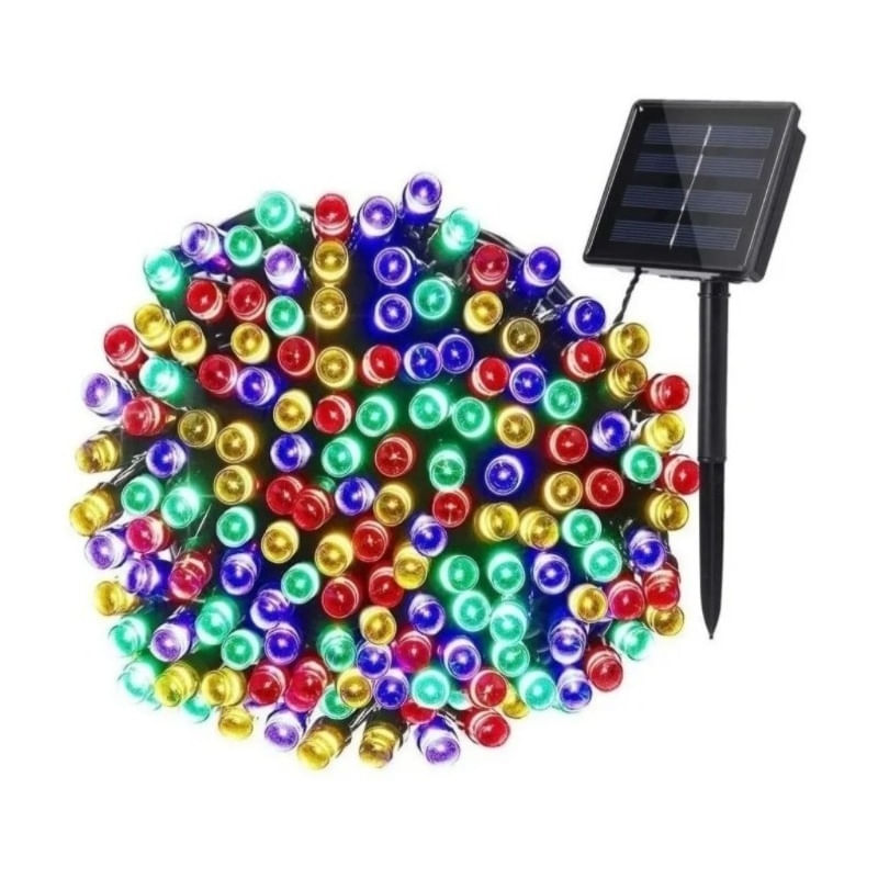 Luzes Solares Garland 10m 100 Led Multicoloridas