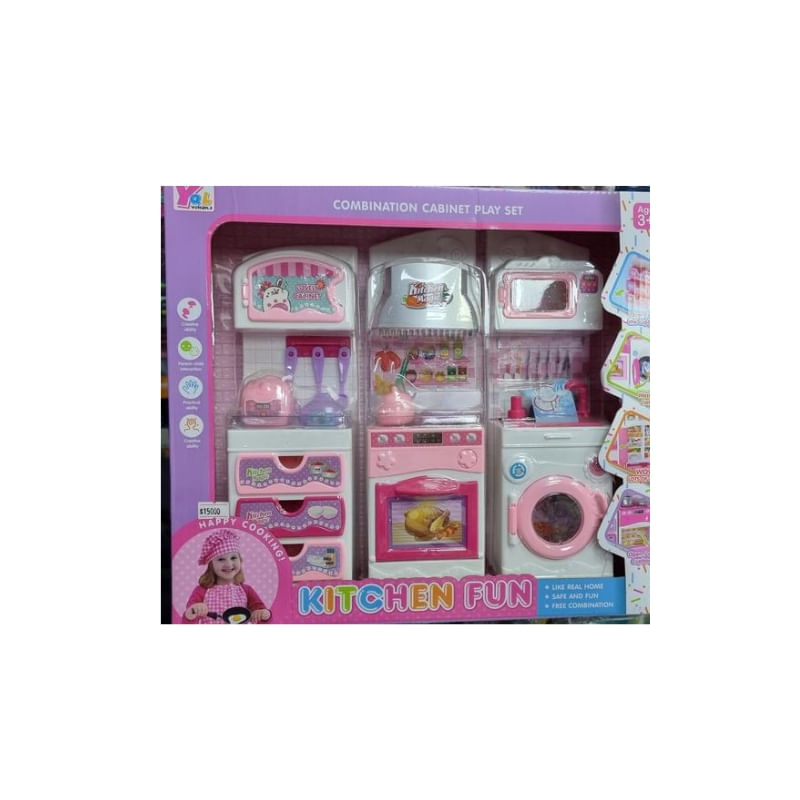 Pacote De Cozinha Para Boneca Modern Kitchen Compatível Com Barbie