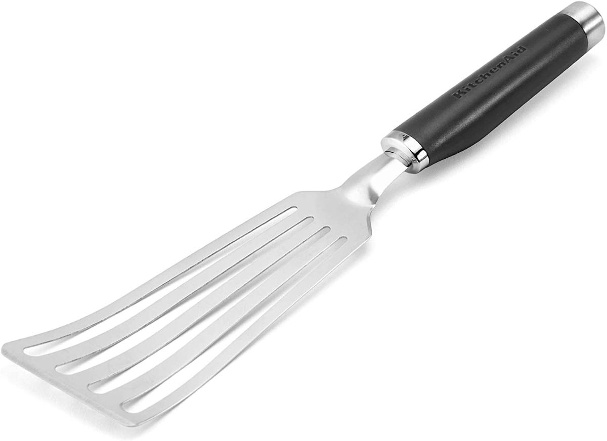 KitchenAid Gourmet Aço Inoxidável Flex Turner, Tamanho, Preto