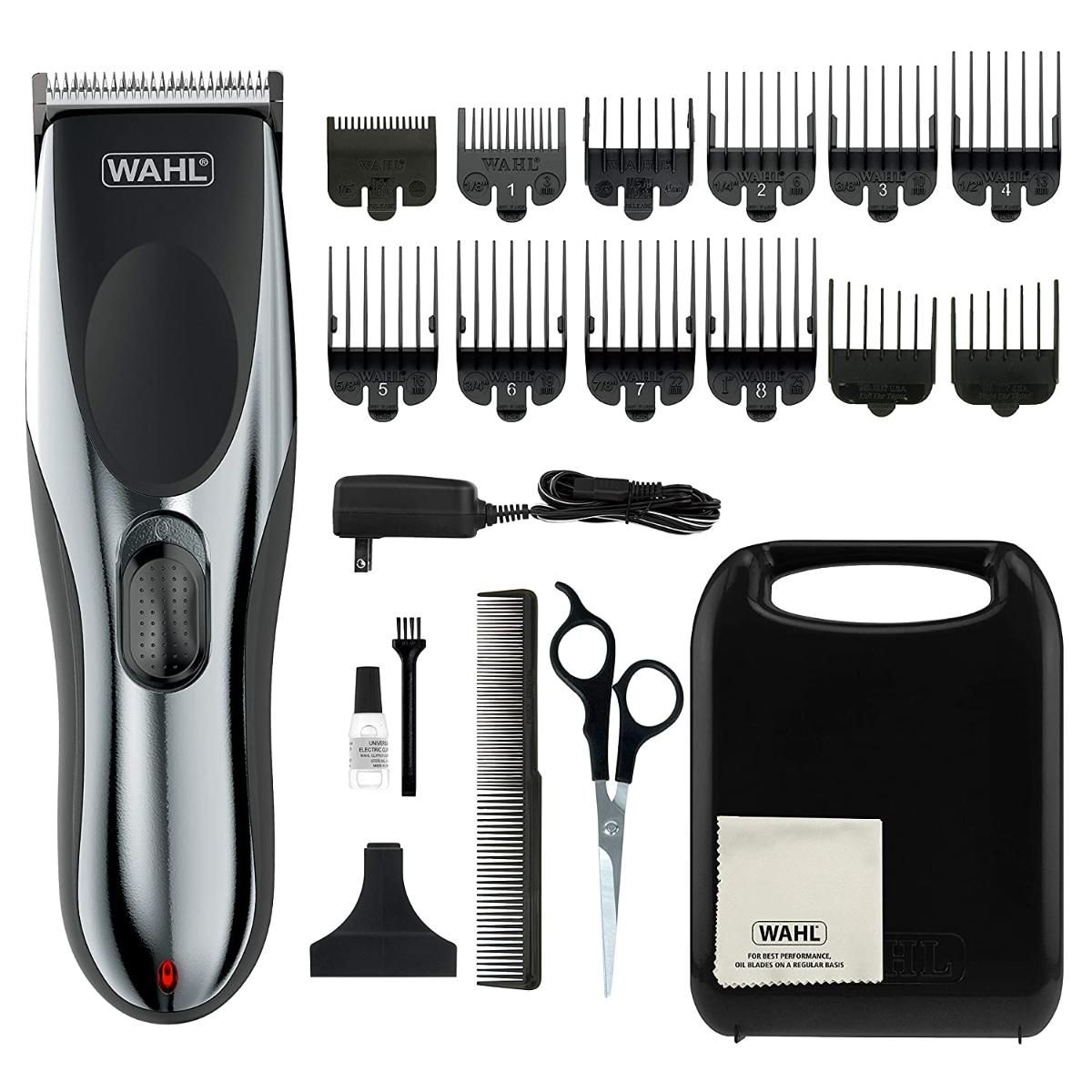 WAHL 79434 Clipper Cord Rechargeable Cord/Cordless Haircutting & Trimming Kit para Cabeças, Barbas e todos os Body Grooming