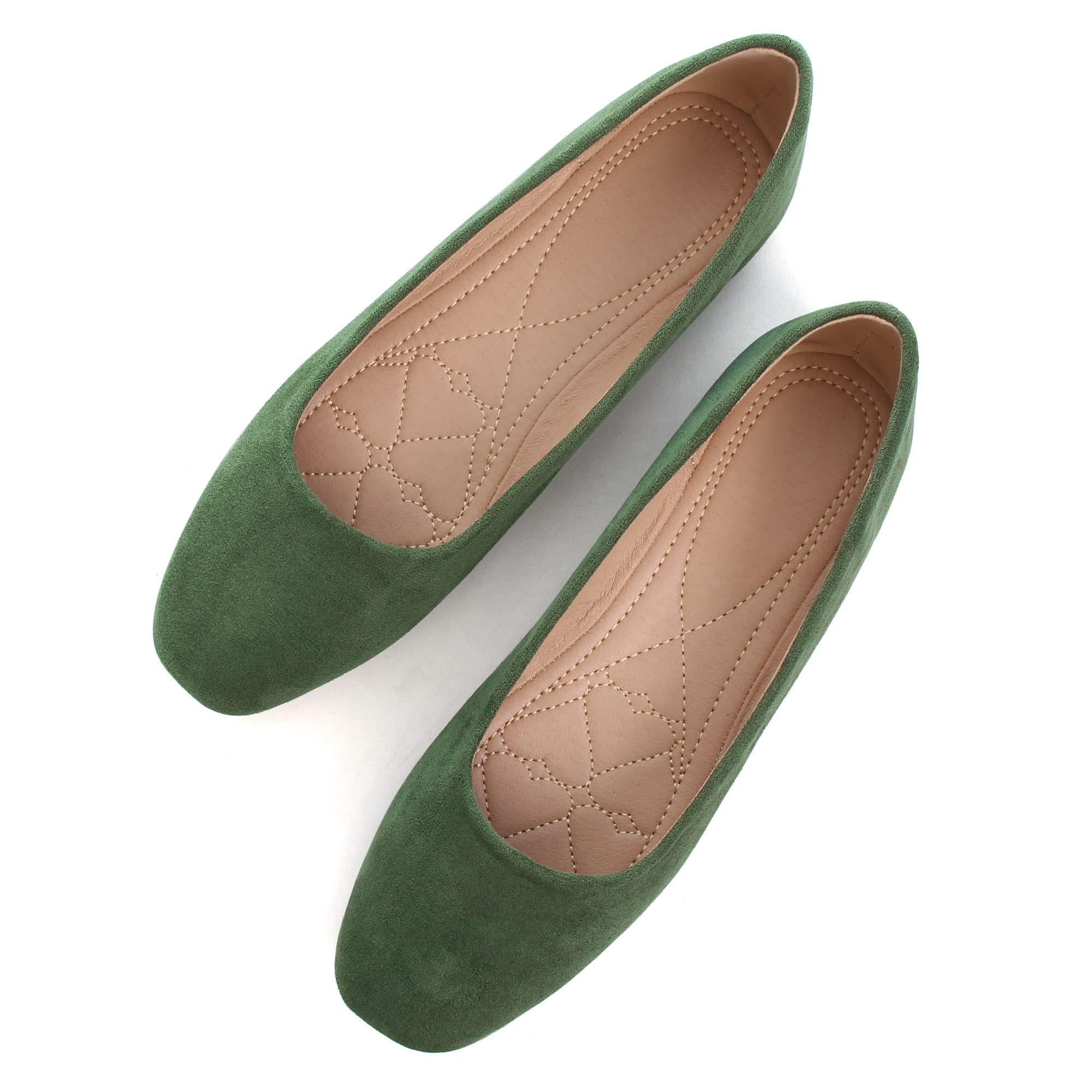 Flats Sailing Lu Army Green Para Mulheres, Tamanho 8, Material Vegano