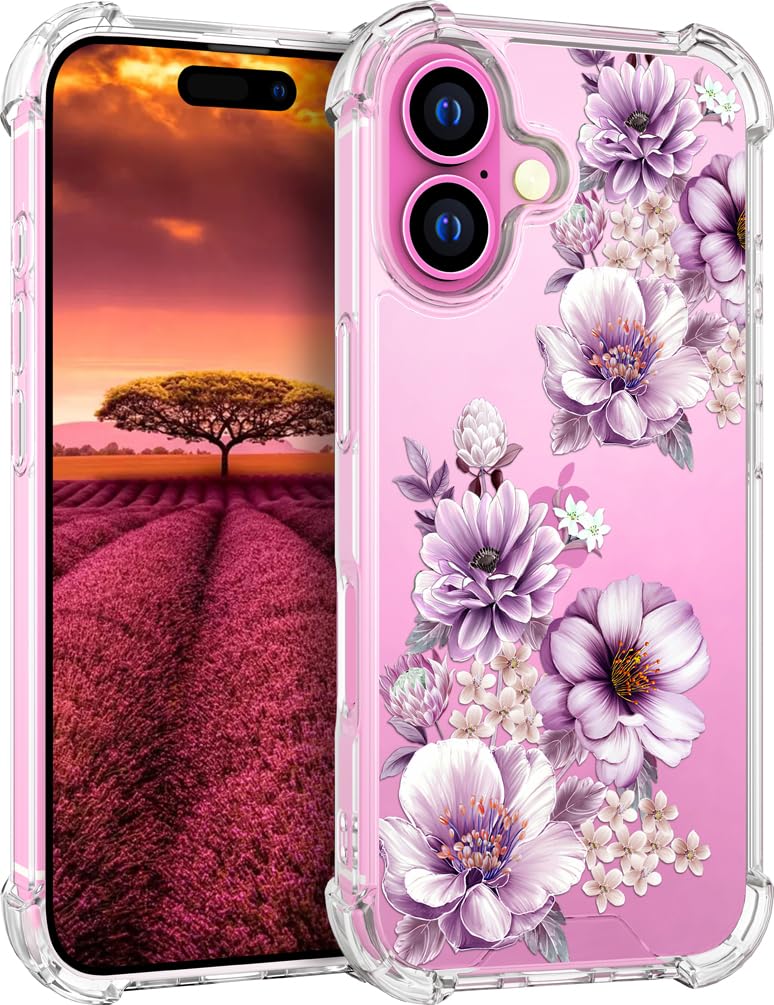 Capa De Telefone Topgraph Compatível Com Iphone 16 Plus Clear