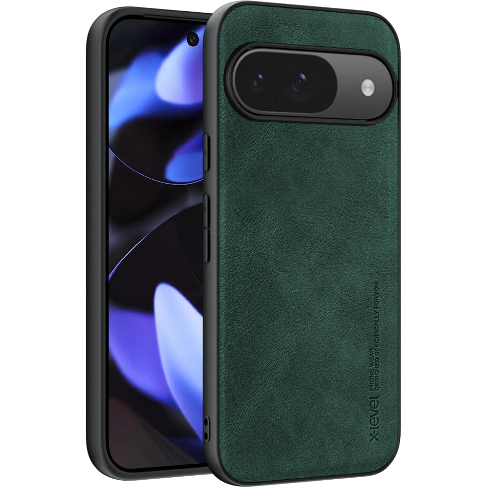 Capa De Telefone X-level Para Google Pixel 9/9 Pro Em Couro Pu Verde