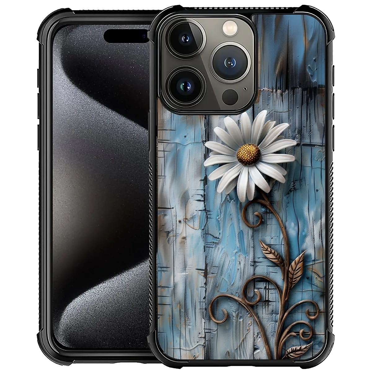 Capa De Telefone Carloca Compatível Com Iphone 16 Pro Wood Flowers
