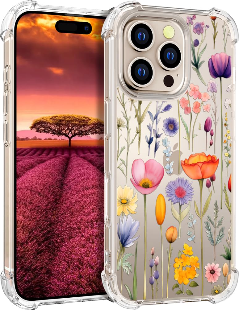 Capa De Telefone Topgraph Compatível Com Iphone 16 Pro Clear Pink