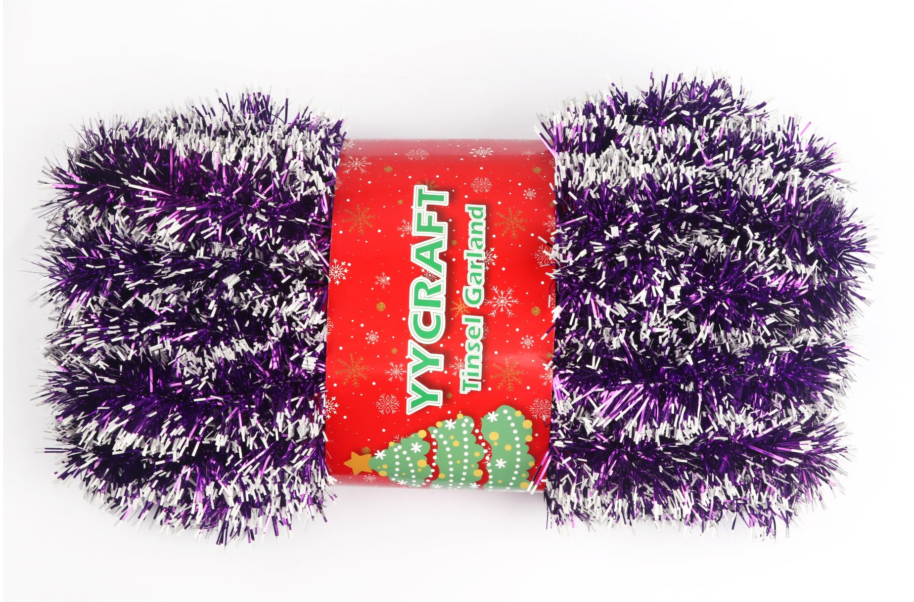 Guirlanda De Natal Yycraft Thick Foil Tinsel De 15 Jardas (45 Pés)